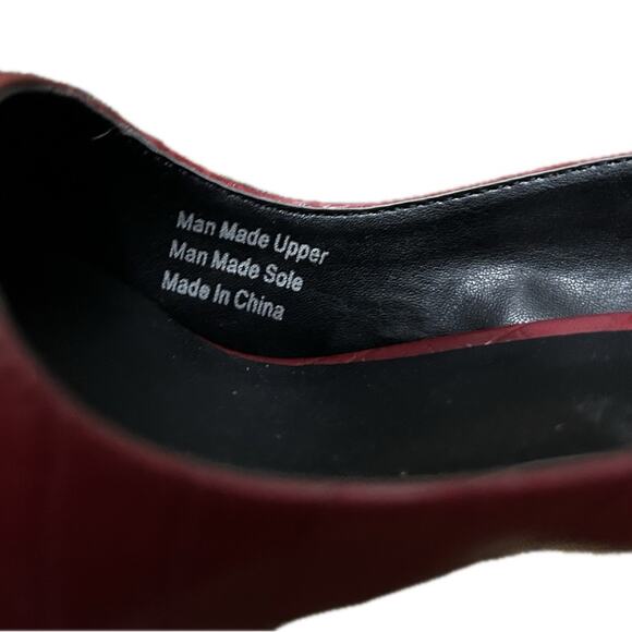 NWOT Rampage Red Croc Embossed Pointed Toe Pump Heels Shoes. Size 6.5 - Picture 8 of 8